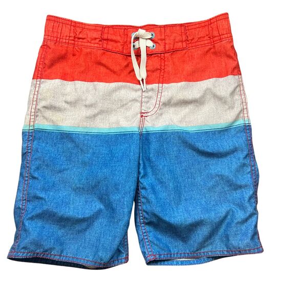 Old Navy Swim Trunks Boys Medium 8 Boardshorts Boho Beach Swimwear Swimsuit - Picture 11 of 13